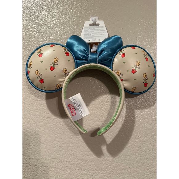 NWT Disney Parks Marvel Baby Groot in Pot Minnie Mouse Ears - Picture 5 of 5